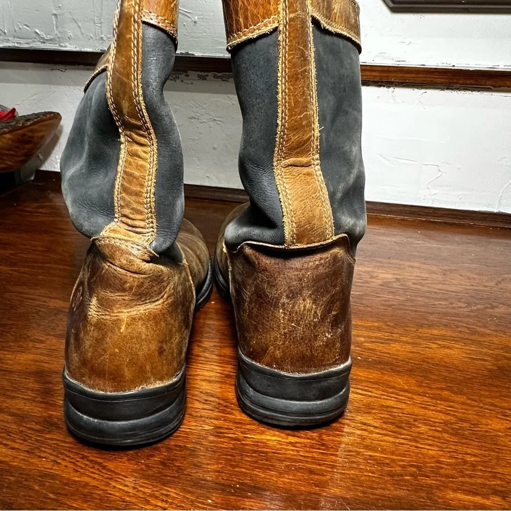 Ovation Tall Riding Boots Leather Size 40 US 9 P13126 Brown Black